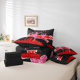 thumbnail image 4 of YST Graceful Princess Ballet Comforter Set, 7-Piece, Dance Theme, Full, Black Red, 4 of 4