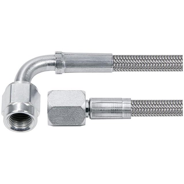 Allstar Performance ALL46404-28 28 in. No.4 Line 4 AN Straight - 90 deg 4 AN Tube Style