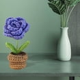thumbnail image 2 of tredstone Hand Knitted Crochet Flowers Mini Potted Flowers Car Accessories Small Cute, 2 of 7