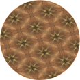 thumbnail image 1 of Ahgly Company Tapis Rond Lavable en Machine Intérieur Transitionnel Brun Selle, 4 Pieds Rond, 1 of 7