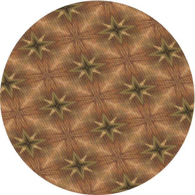 Ahgly Company Tapis Rond Lavable en Machine Intérieur Transitionnel Brun Selle, 4 Pieds Rond