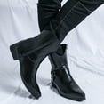 thumbnail image 4 of Mepaouo Men's Western Cowboy Boots Pointed Toe Motorcycle Riding Booties Formal Dress Chelsea Ankle Oxfords, 4 of 9