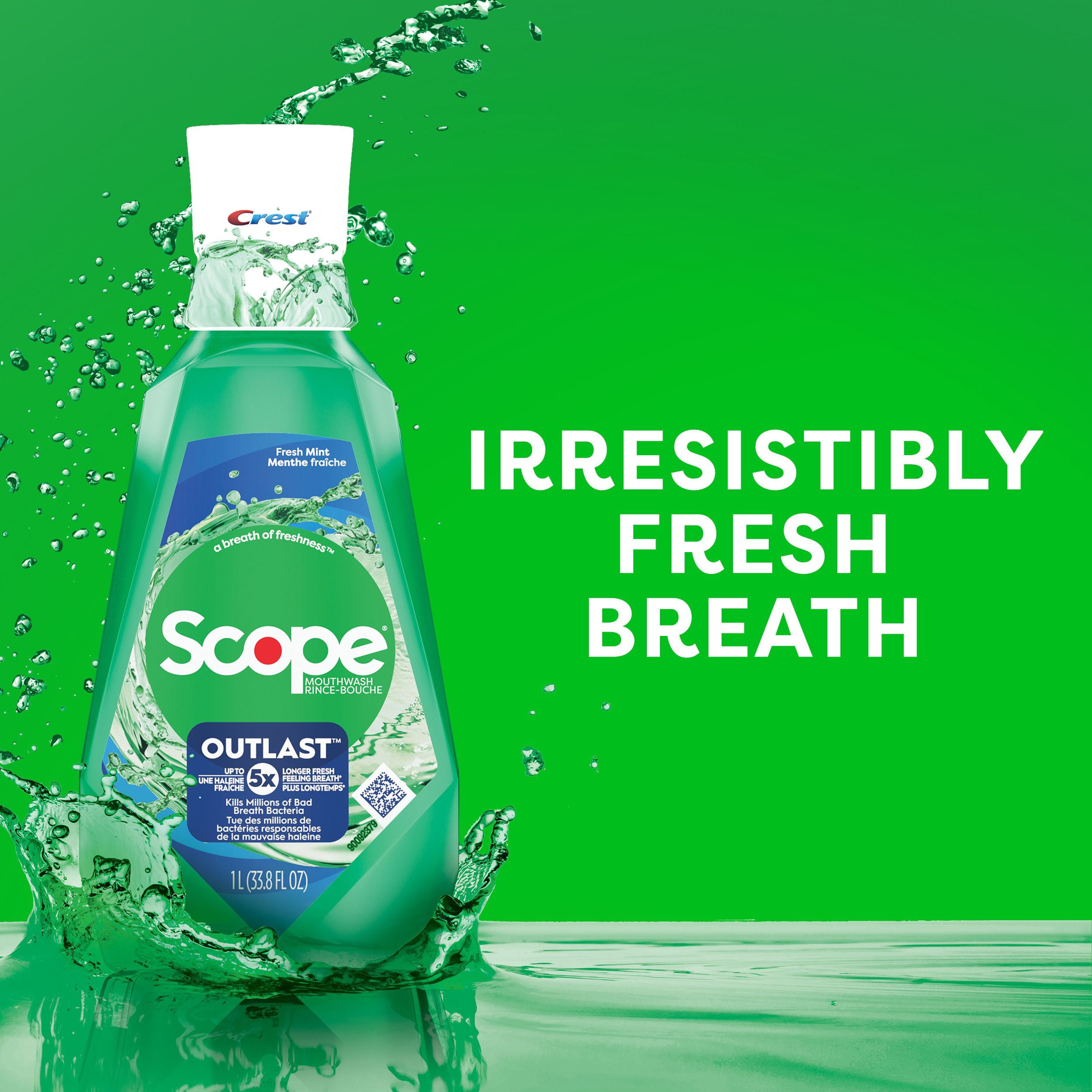 Rince-bouche Crest Scope Invincible, Menthe forte, 100 mL