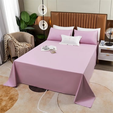 TopLLC Simples Solid Color Bed Sheet Singles Piece Of Home Skined Friendly Bed Sheet Double Bed Sheet polyester Bed sheet