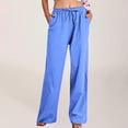 thumbnail image 2 of FNFYFH Clearance Womens Wide Leg Pants with Pockets Drawstring Cotton Linen Pant Solid Palazzo Trousers,Yellow, 2 of 9