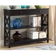 thumbnail image 3 of Convenience Concepts Oxford Table Console à 1 Tiroir avec 2 Étagères Ouvertes, Noir, 3 of 3