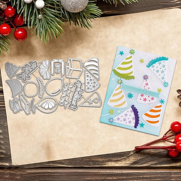 Vrorvz Metal Christmas Die Cut Stencil Embossing Tool for Scrapbooking Greeting Card DIY Album Papercraft Versatile and Precise Holiday Decoration Cutting Dies for All Embossing Machines