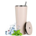 thumbnail image 3 of Tasse Gobelet avec Couvercle à Paille et Couvercle Rabattable, Bouteille d'Eau Réutilisable en Acier Inoxydable, 3 of 4