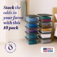 thumbnail image 2 of Homz Snaplock Bac de Rangement Organisateur Transparent 6 Qt avec Couvercle (Lot de 10), 2 of 9