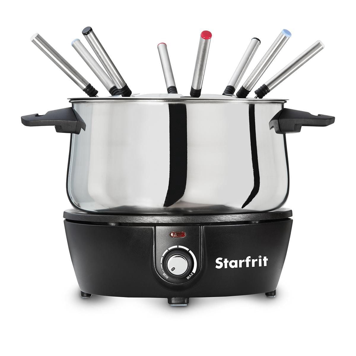 Starfrit Ensemble À Fondue Électrique 12 Pièces, Capacité 3L, Cordon Magnétique, Température Réglable, 1500W , Parfait pour Fromage & Chocolat
