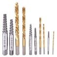 thumbnail image 4 of Cergrey Drill Bit,10 Pcs Drill Bit Screw Extractor Set Left Hand Titanium Plated Drill Bit Alloy Steel Screw Extractor Kit,Left Hand Drill Bit, 4 of 7