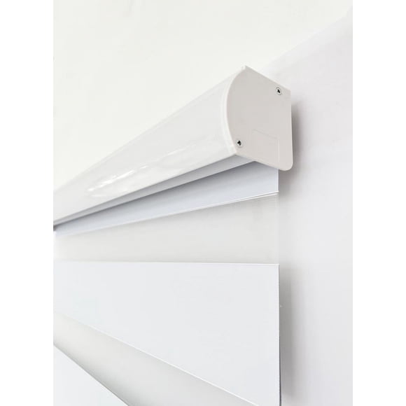 Holly Stone Blackout Cordless Zebra Roller Blinds, Day and Night Room Darkening Blinds, White 18"W x 84"L
