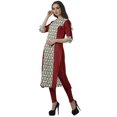 thumbnail image 4 of Moomaya Kurti Imprimée pour Femmes, Kurta Tunique Longueur Genou, Hauts à Col en V, Robe Grande Taille, 4 of 6