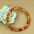 thumbnail image 3 of Bracelet Extensible Unisexe en Perles Rondes 8 mm en Agate Rêve Rouge Facettée Naturelle 7 Pouces, 3 of 5
