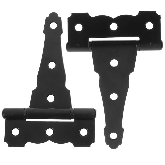 Shisuyan Charnières de Portail Extérieures en Fer Noir 2 Pcs 4 Pouces