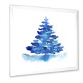 thumbnail image 2 of Designart Arbre de Noël d'Hiver Bleu I Art Mural Encadré Traditionnel, 2 of 4
