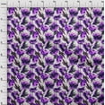 thumbnail image 3 of oneOone Cotton Flex Purple Fabric Florals Craft Projects Decor Fabric Printed By The Yard 40 Inch Wide, 3 of 4