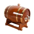 thumbnail image 2 of Barrel Dispenser Retro Keg Oak Barrel for Beverage Beer Home Decor 1L, 2 of 8