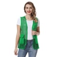 thumbnail image 4 of TOPTIE Adult Mesh Vest Zipper Supermarket Team Volunteer Uniform Vest - Orange, 4 of 6