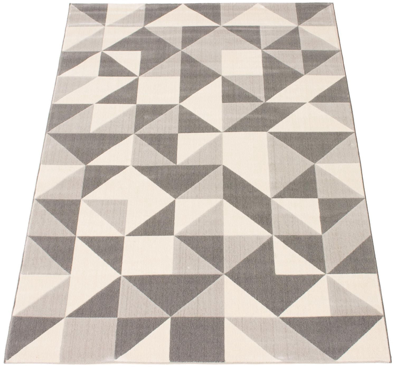 ECARPET Modern Area Rug for Dining Room, Living Room, Bedroom or Den Delta Grey