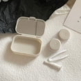 thumbnail image 4 of SIYTUAU White Contact Lens Case Portable And Compact Lens Storage Box For Daily And Travel Use Plastic Case With Dual Compartments And Tool Slot For Accessories, 4 of 7