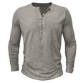 thumbnail image 3 of Birdeem Chemise Décontractée pour Hommes, Col en V, Manches Longues, Respirante, 3 of 7