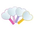 thumbnail image 4 of Milaget Mini Heart-Shaped Travel Handheld Mirror, Cosmetic Hand Mirror with Handle, with 4 Colors to Select Pink, 4 of 9