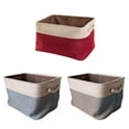 thumbnail image 2 of Bacs de Rangement Grands Paniers à Linge en Toile Contenants de Rangement avec Poignées, 2 of 5