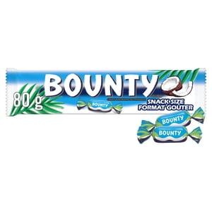 BOUNTY, Coconut Minis chocolat au lait, 8 Faites vos valises, 80g
