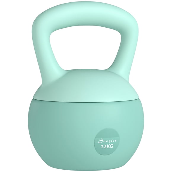Soozier 26 lb Kettlebell, Weight Strength Training Kettlebell, Green