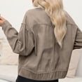 thumbnail image 4 of Timegard Jean Jacket for Women Long Sleeve Button down Vintage Fall Fashion Cargo Denim Jacket with Pockets, 4 of 9