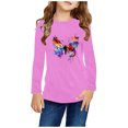 thumbnail image 1 of RXIRUCGD Chemises à Manches Longues pour Filles, Col Rond Mignon, Blouses Décontractées Élégantes (Rose, Taille : 4-5 Ans), 1 of 5