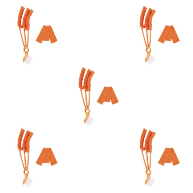 Maytalsory Window Blinds Dual Purpose Brush For Easy Cleaning Cleaning Brush Microfiber Duster PP Made Easy To Clean Orange + Cloth 5Set