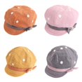 thumbnail image 2 of Grande Clairance! Enfants Dot Pattern Classique Enfants Bérets Mode Rétro Style Bébé Cap Bambin Fille Automne Bowknot Bérets Chapeau Rose, 2 of 6