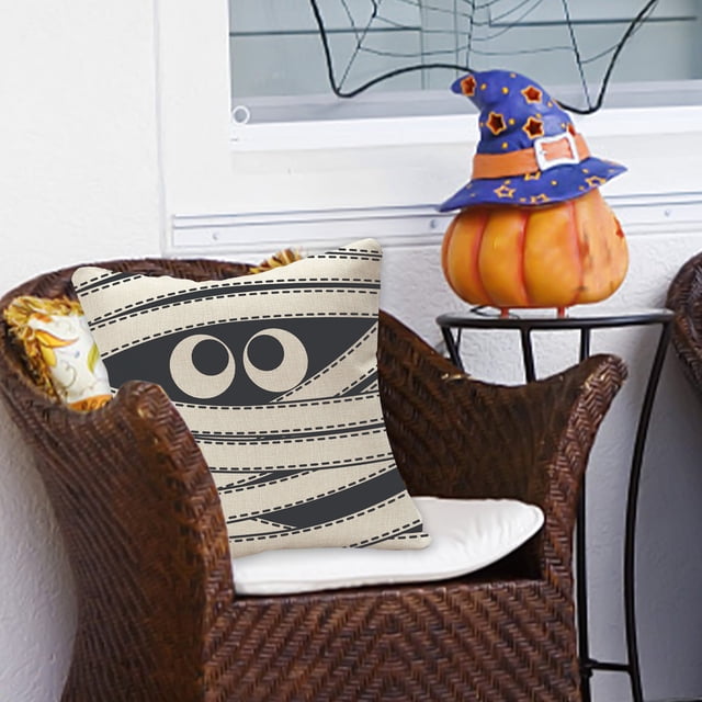 Fwttom Taie d'Oreiller d'Halloween pour Canapé, Coussin, Dossier