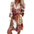 thumbnail image 1 of Women Basic Maxi Dress Oversized Lace Rem Casual Dress Half Sleeve Vacation Suit, 1 of 8
