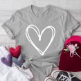 thumbnail image 2 of Plebaso T-Shirts pour Femmes à Imprimé Cœur, Col Rond, Coupe Ample, T-Shirts Décontractés à Manches Courtes, T-Shirts Graphiques pour Femmes, 2 of 4