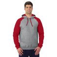 thumbnail image 1 of Jerzees Mens NuBlend Color-Block Raglan Pull Over Hooded Sweatshirt, M, 1 of 7