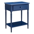 thumbnail image 2 of Leick Home Coastal Nightstand Side Table with AC/USB Charger-Navy Blue, 2 of 9