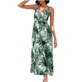 thumbnail image 2 of LOVZFMLL Robes Femmes Mode Été Imprimé Sans Manches Camisole Col en V Dos Nu Robe Décontractée, 2 of 4