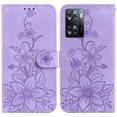 thumbnail image 2 of Compatible with OnePlus Nord N300 Embossed Lily Wallet Case with Card Holder PU Leather Flip Cover, 2 of 5