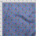 thumbnail image 4 of oneOone Cotton Poplin Medium Blue Fabric Abstracts Sewing Craft Projects Fabric Prints By Yard 56 Inch Wide, 4 of 5