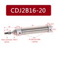 thumbnail image 1 of Pneumatic Air Cylinder Double Acting Single Rod 16mm Bore 10~150mm Stroke ,Double Acting, 1 of 6