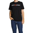 thumbnail image 3 of Jack & Jones T-Shirt pour Homme, Lot de 6 - T-Shirt LOGO JJORP à Col Rond, Imprimé LOGO, Coton Blanc/bleu Marine/noir m (Moyen), 3 of 5