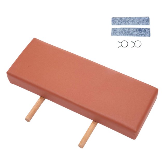 Milaget Rallonge de Longueur de Table de Massage Housse en PU Fixation Pratique Rallonge Coussin Rouge Brun