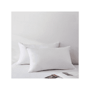 Highland Feather 750 Fill Power Hungarian White Goose Down Pillow 700TC Pure Cotton Casing VISGRAD Soft and Comfy Support, Medium, Standard Size, 16 oz, Two Pillows