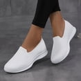 thumbnail image 4 of B91xZ Ballerines Classiques à Bout Rond Fermé pour Femmes Chaussures de Danse Décontractées Confortables, Blanc 9.5, 4 of 4