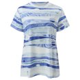 thumbnail image 2 of XZNGL T-shirt à Manches Courtes pour Femmes, Mode d'Été, Imprimé, Col Rond, Haut Ordinaire, 2 of 4