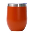 thumbnail image 2 of Meitianfacai 12oz Mug Double Layer Vacuum Small Beer Mug Mini U-Shape Stainless Steel Cups, Orange, 2 of 6