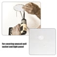 thumbnail image 3 of 50pcs White Ceiling Blank-up Cover Flat Round Blank Plate Octagon Box Electrical Box Cover Plates In Ceilings Or Walls For Oversize Box Openings Or Drywall, 3 of 9